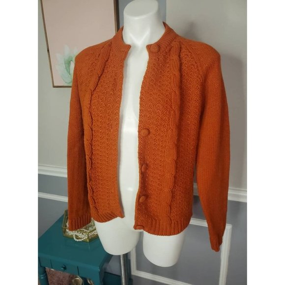 Women Knit Cardigan, 60s Cardigan - Picture 3 of 6